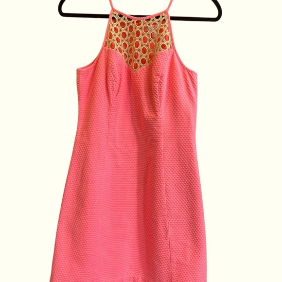 Lilly Pulitzer Vibrant Pink Dress with Gold Accents - Picture 12 of 15